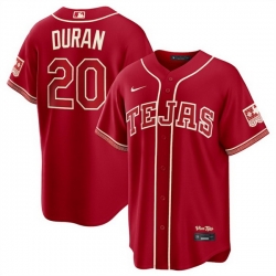 Men Texas Rangers  20 Ezequiel Duran Red 2026 City Connect Stadium Stitched Baseball Jersey