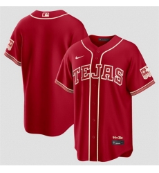 Men Texas Rangers Blank Red 2026 City Connect Stadium Stitched Baseball Jersey