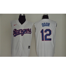 Rangers 12 Rougned Odor White Nike Cool Base Sleeveless Jerseys