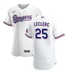 Texas Rangers 25 Jose Leclerc Men Nike White Home 2020 Authentic Player MLB Jersey