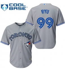 Blue Jays 99 HyunJin Ryu Grey New Cool Base Stitched MLB Jersey