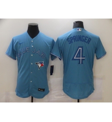 Men Toronto Blue Jays 4 George Springer Blue Stitched MLB Flex Base Nike Jersey