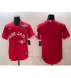 Men Toronto Blue Jays Blank Red 2025 World Series Home Cool Base Stitched Baseball Jersey Men Toronto Blue Jays Blank Red 2025 World Series Home Cool Base Stitched Baseball Jersey