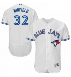 Mens Majestic Toronto Blue Jays 32 Dave Winfield White Home Flex Base Authentic Collection MLB Jersey