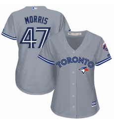 Womens Majestic Toronto Blue Jays 47 Jack Morris Authentic Grey Road MLB Jersey 