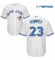 Youth Majestic Toronto Blue Jays 23 Dalton Pompey Authentic White Home MLB Jersey