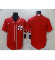 Men Nike Washington Nationals Red  Blank Coolbase Jersey