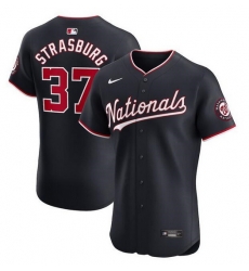 Men Washington Nationals 37 Stephen Strasburg Navy Alternate Elite Stitched Baseball Jersey Men Washington Nationals 37 Stephen Strasburg Navy Alternate Elite Stitched Baseball Jersey