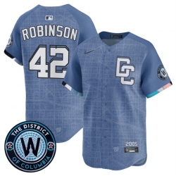 Men Washington Nationals 42 Jackie Robinson Blue 2025 City Connect Limited Stitched Baseball Jersey