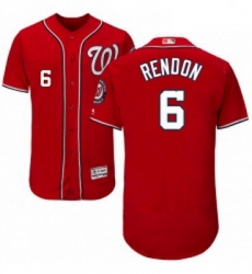 Mens Majestic Washington Nationals 6 Anthony Rendon Red Alternate Flex Base Authentic Collection MLB Jersey