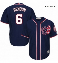 Mens Majestic Washington Nationals 6 Anthony Rendon Replica Navy Blue Alternate 2 Cool Base MLB Jersey