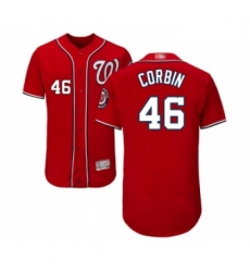 Mens Washington Nationals 46 Patrick Corbin Red Alternate Flex Base Authentic Collection Baseball Jersey