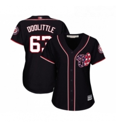 Womens Washington Nationals 63 Sean Doolittle Replica Navy Blue Alternate 2 Cool Base Baseball Jersey 