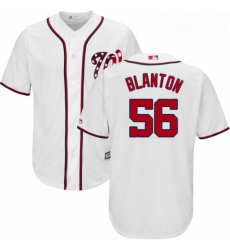 Youth Majestic Washington Nationals 56 Joe Blanton Authentic White Home Cool Base MLB Jersey