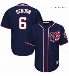 Youth Majestic Washington Nationals 6 Anthony Rendon Authentic Navy Blue Alternate 2 Cool Base MLB Jersey