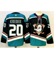 Men Anaheim Ducks 20 Chris Kreider Black Teal 2024 25 Stitched Jersey Men Anaheim Ducks 20 Chris Kreider Black Teal 2024 25 Stitched Jersey