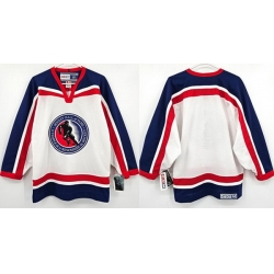 Men CCM Blank White Stitched Hockey Jersey