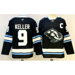 Men Utah Mammoth 9 Clayton Keller Navy 2025 With C Patch Stitched Jersey