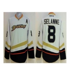 Youth nhl jerseys anaheim ducks #8 teemu selanne white[patch A]1