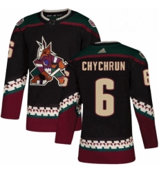 Mens Adidas Arizona Coyotes 6 Jakob Chychrun Premier Black Alternate NHL Jersey 