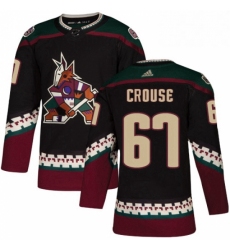 Mens Adidas Arizona Coyotes 67 Lawson Crouse Premier Black Alternate NHL Jersey 