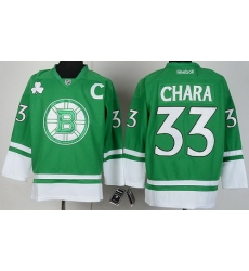 Boston Bruins 33 Zdeno Chara Green St Patty's Day NHL Jersey