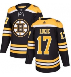 Men Boston Bruins 17 Milan Lucic Black Stitched Jersey