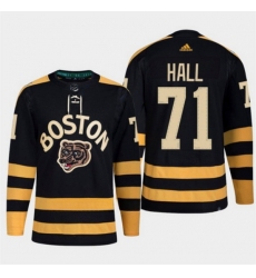 Men Boston Bruins 71 Taylor Hall Black Classic Primegreen Stitched Jersey