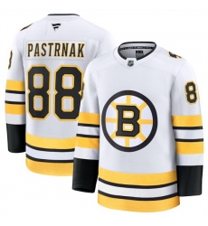 Men Boston Bruins 88 David Pastrnak White 2025 Away Stitched Hockey Jersey Men Boston Bruins 88 David Pastrnak White 2025 Away Stitched Hockey Jersey