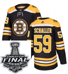 Mens Adidas Boston Bruins 59 Tim Schaller Authentic Black Home NHL Jersey