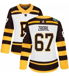 Womens Adidas Boston Bruins 67 Jakub Zboril Authentic White 2019 Winter Classic NHL Jersey 