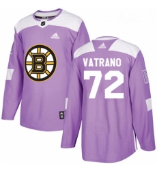 Youth Adidas Boston Bruins 72 Frank Vatrano Authentic Purple Fights Cancer Practice NHL Jersey 