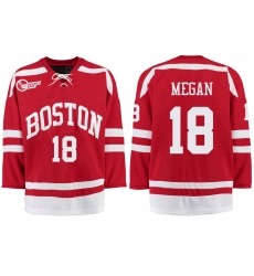 Boston University Terriers BU 18 Wade Megan Red Stitched Hockey Jersey