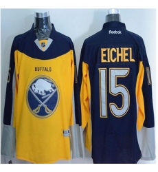 Buffalo Sabres #15 Jack Eichel Yellow Navy Blue Alternate Stitched NHL Jersey