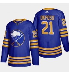 Buffalo Sabres 21 Kyle Okposo Men Adidas 2020 21 Home Authentic Player Stitched NHL Jersey Royal Blue