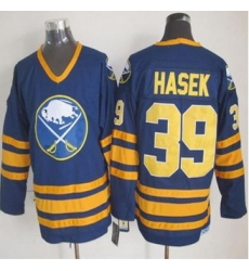 Buffalo Sabres #39 Dominik Hasek Navy Blue CCM Throwback Stitched NHL Jersey