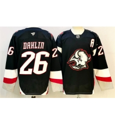 Men Buffalo Sabres 26 Rasmus Dahlin Black 2024 25 Alternate With A Patch Stitched Hockey Jersey Men Buffalo Sabres 26 Rasmus Dahlin Black 2024 25 Alternate With A Patch Stitched Hockey Jersey