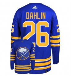 Men Buffalo Sabres 26 Rasmus Dahlin Blue Stitched Jersey