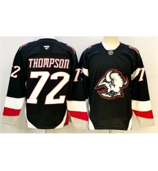 Men Buffalo Sabres 72 Tage Thompson Black 2024 25 Alternate Stitched Hockey Jersey Men Buffalo Sabres 72 Tage Thompson Black 2024 25 Alternate Stitched Hockey Jersey
