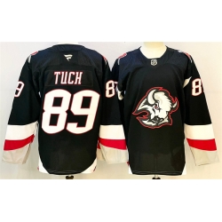 Men Buffalo Sabres 89 Alex Tuch Black 2024 25 Alternate Stitched Hockey Jersey