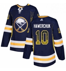Mens Adidas Buffalo Sabres 10 Dale Hawerchuk Authentic Navy Blue Drift Fashion NHL Jersey 