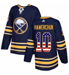 Mens Adidas Buffalo Sabres 10 Dale Hawerchuk Authentic Navy Blue USA Flag Fashion NHL Jersey 