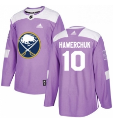 Mens Adidas Buffalo Sabres 10 Dale Hawerchuk Authentic Purple Fights Cancer Practice NHL Jersey 