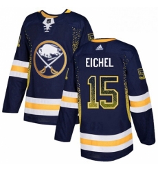 Mens Adidas Buffalo Sabres 15 Jack Eichel Authentic Navy Blue Drift Fashion NHL Jersey 