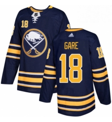 Mens Adidas Buffalo Sabres 18 Danny Gare Authentic Navy Blue Home NHL Jersey 