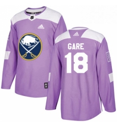 Mens Adidas Buffalo Sabres 18 Danny Gare Authentic Purple Fights Cancer Practice NHL Jersey 