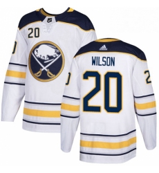Mens Adidas Buffalo Sabres 20 Scott Wilson Authentic White Away NHL Jersey 