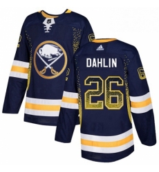 Mens Adidas Buffalo Sabres 26 Rasmus Dahlin Authentic Navy Blue Drift Fashion NHL Jersey 
