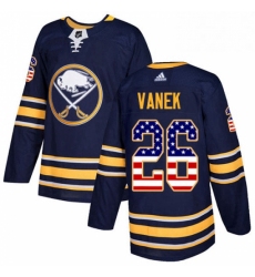 Mens Adidas Buffalo Sabres 26 Thomas Vanek Authentic Navy Blue USA Flag Fashion NHL Jersey 
