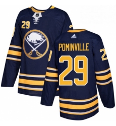 Mens Adidas Buffalo Sabres 29 Jason Pominville Premier Navy Blue Home NHL Jersey 